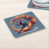 Breakdance straatbrand met stedelijke energie kartonnen onderzetters (Schuin)