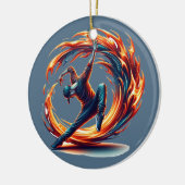 Breakdance straatbrand met stedelijke energie keramisch ornament (Links)