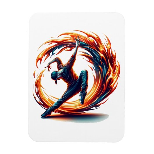 Breakdance straatbrand met stedelijke energie magneet (Verticaal)