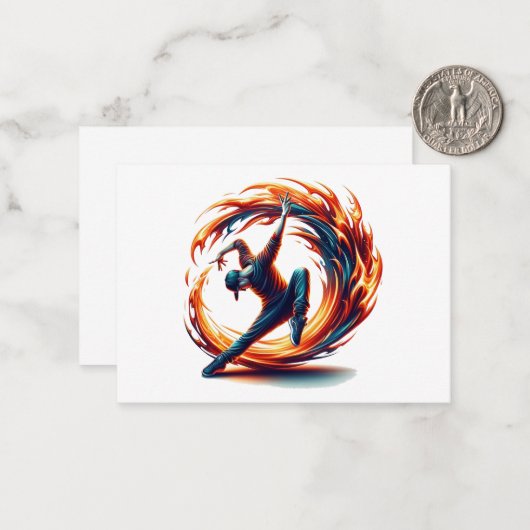 Breakdance straatbrand met stedelijke energie notitiekaartje (Voorkant / Achterkant in situ)