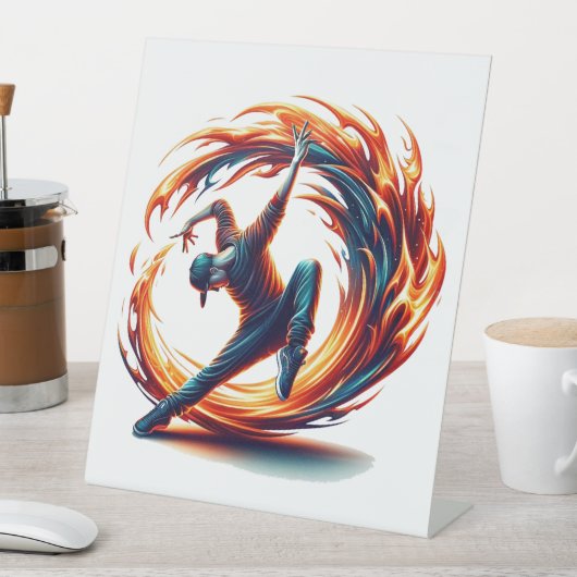 Breakdance straatbrand met stedelijke energie reclamebord met voetstuk (Insitu)