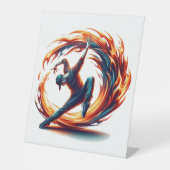 Breakdance straatbrand met stedelijke energie reclamebord met voetstuk (Voorkant)