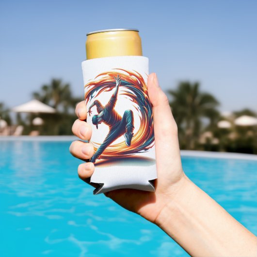 Breakdance straatbrand met stedelijke energie seltzer blikjeskoeler (Insitu Zwembad)