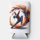 Breakdance straatbrand met stedelijke energie seltzer blikjeskoeler (Voorkant)