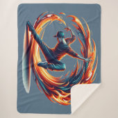 Breakdance straatbrand met stedelijke energie sherpa deken (Voorkant)