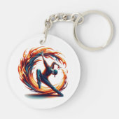 Breakdance straatbrand met stedelijke energie sleutelhanger (Achterkant)