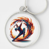 Breakdance straatbrand met stedelijke energie sleutelhanger (Voorkant)