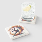 Breakdance straatbrand met stedelijke energie stenen onderzetter (Zijkant)