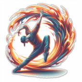Breakdance straatbrand met stedelijke energie sticker (Voorkant)