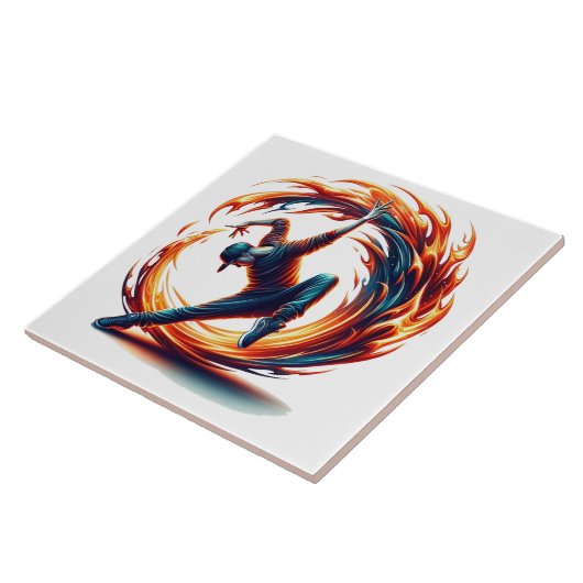 Breakdance straatbrand met stedelijke energie tegeltje (Zijkant)