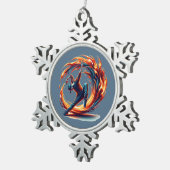 Breakdance straatbrand met stedelijke energie tin sneeuwvlok ornament (Rechts)