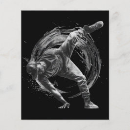 Breakdance Urban Style Monochrome Motion Art