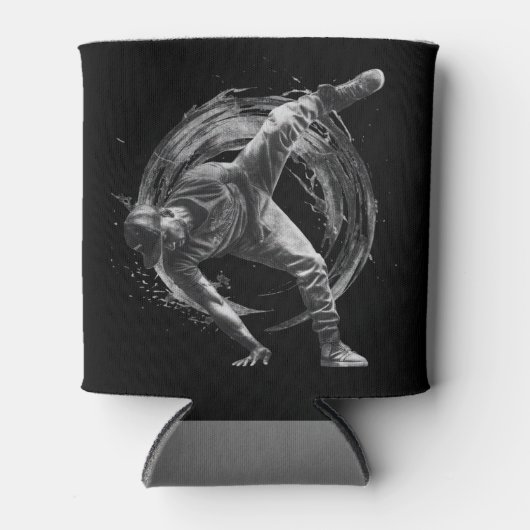 Breakdance Urban Style Monochrome Motion Art Blikjeskoeler (Voorkant)