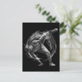 Breakdance Urban Style Monochrome Motion Art Briefkaart (Staand voorkant)