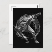 Breakdance Urban Style Monochrome Motion Art Briefkaart (Voorkant / Achterkant)
