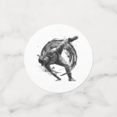 Breakdance Urban Style Monochrome Motion Art Confetti (Kleine voorkant)