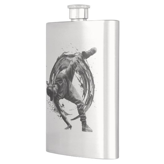 Breakdance Urban Style Monochrome Motion Art Flacon (Links)