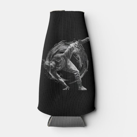 Breakdance Urban Style Monochrome Motion Art Flesjeskoeler (Voorkant)