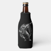 Breakdance Urban Style Monochrome Motion Art Flesjeskoeler (Fles Voorkant)