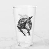 Breakdance Urban Style Monochrome Motion Art Glas (Achterkant)