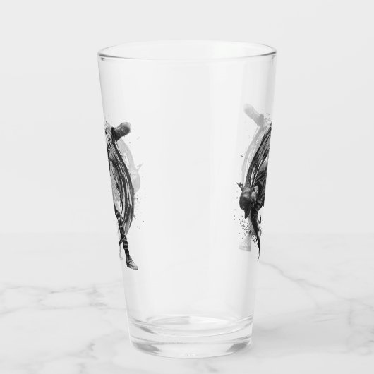 Breakdance Urban Style Monochrome Motion Art Glas (Rechts)