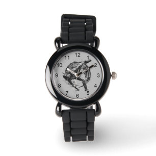 Breakdance Urban Style Monochrome Motion Art Horloge