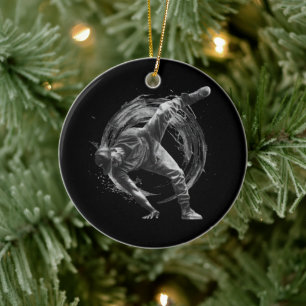 Breakdance Urban Style Monochrome Motion Art Keramisch Ornament