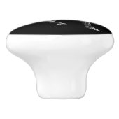 Breakdance Urban Style Monochrome Motion Art Keramische Knop (Zijkant)