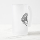 Breakdance Urban Style Monochrome Motion Art Matglas Bierpul (Voorkant rechts)