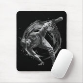 Breakdance Urban Style Monochrome Motion Art Muismat (Met muis)