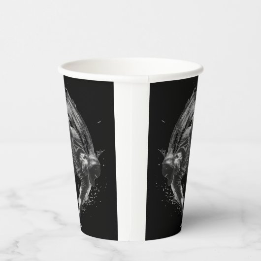 Breakdance Urban Style Monochrome Motion Art Papieren Bekers (Rechts)