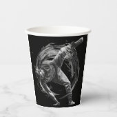 Breakdance Urban Style Monochrome Motion Art Papieren Bekers (Voorkant)