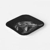 Breakdance Urban Style Monochrome Motion Art Papieren Bordje (Gebogen)