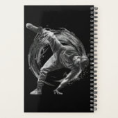 Breakdance Urban Style Monochrome Motion Art Planner (Achterkant)
