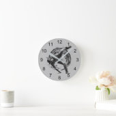 Breakdance Urban Style Monochrome Motion Art Ronde Klok (Huis)