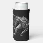 Breakdance Urban Style Monochrome Motion Art Seltzer Blikjeskoeler (Seltzer Achterkant)