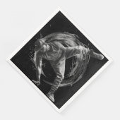 Breakdance Urban Style Monochrome Motion Art Servet (Hoek)