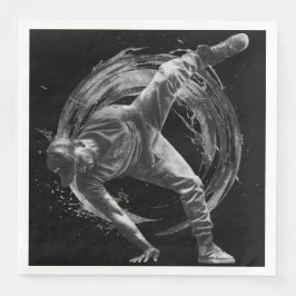 Breakdance Urban Style Monochrome Motion Art Servet