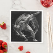 Breakdance Urban Style Monochrome Motion Art Servet (Insitu)