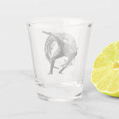Breakdance Urban Style Monochrome Motion Art Shot Glas (Achterkant)