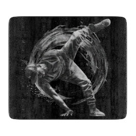 Breakdance Urban Style Monochrome Motion Art Snijplank