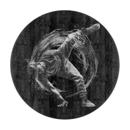 Breakdance Urban Style Monochrome Motion Art Snijplank (Voorkant)
