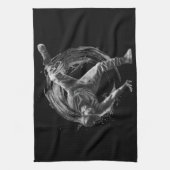 Breakdance Urban Style Monochrome Motion Art Theedoek (Verticaal)