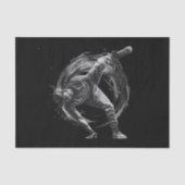 Breakdance Urban Style Monochrome Motion Art Tissuepapier (Voorkant)