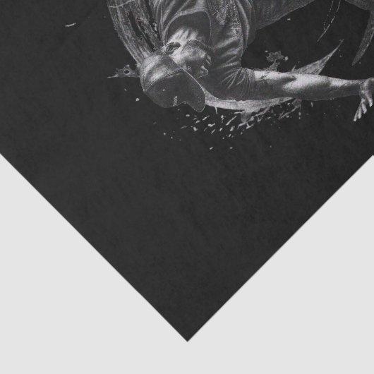 Breakdance Urban Style Monochrome Motion Art Tissuepapier (Detail)