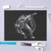 Breakdance Urban Style Monochrome Motion Art Tissuepapier (Craft)