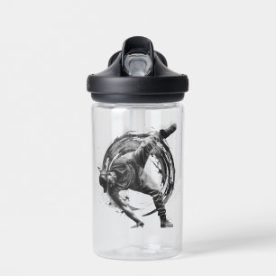 Breakdance Urban Style Monochrome Motion Art Waterfles