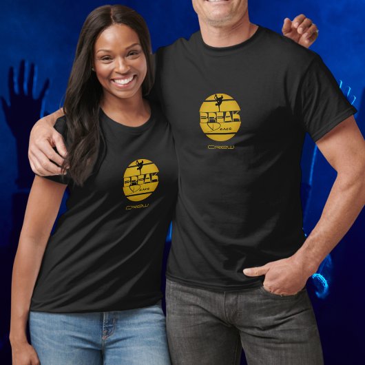 Breakdance zwart geel t-shirt