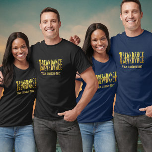 Breakdance zwart geel t-shirt