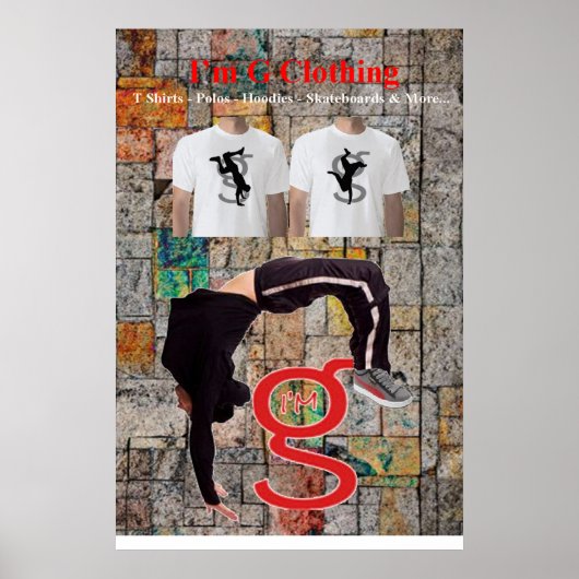 Breakdanceposter van I'm G Clothing Poster (Voorkant)